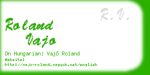 roland vajo business card